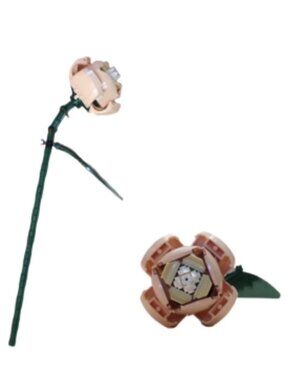 LEGO Botanical Flowers - 1 pcs Rose Tan Curved - Individual Sale 10280 Bouquet